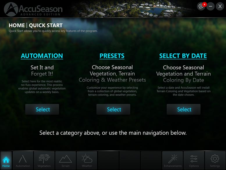 AccuSeason Advanced Edition New User Interface