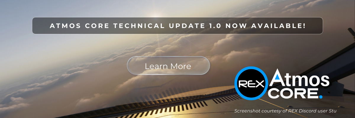 View outside of jet flying in REX Atmos CORE