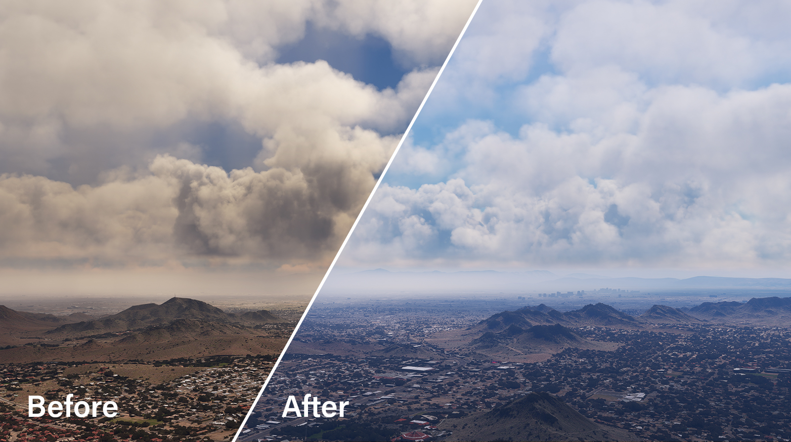 Added true rayleigh scattering, fixed atmospheric coloring, corrected cloud lighting and ozone.