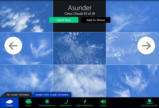 Cirrus cloud textures for Microsoft FSX and Lockheed Martin Prepar3D