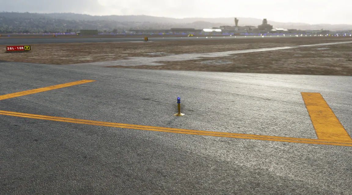 Detailed asphalt cracks, crack filler and bump mapping in REX Real Global Airport Textures