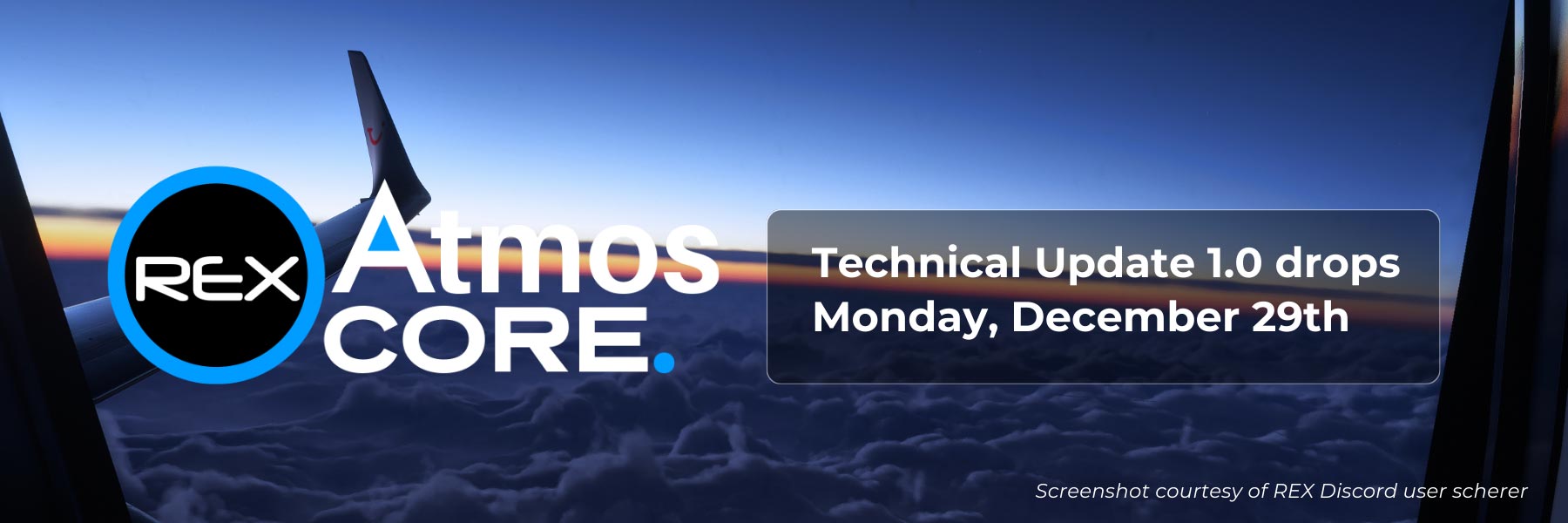 View outside of jet flying in REX Atmos CORE