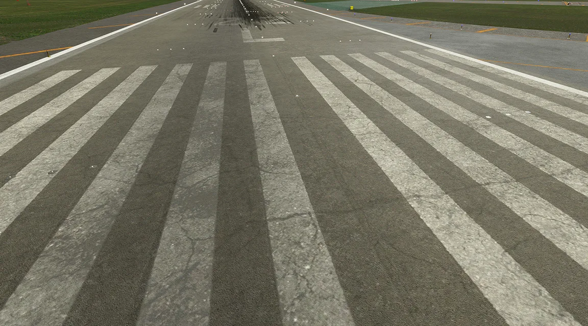 Photo-real runway surface with REX Real Global Airport Textures