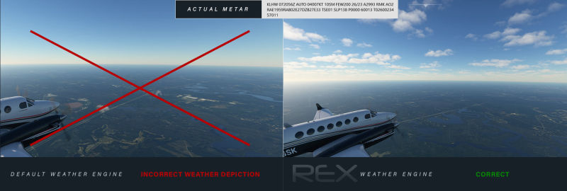 REX Sky Force in Prepar3D P3D with storm cloud models