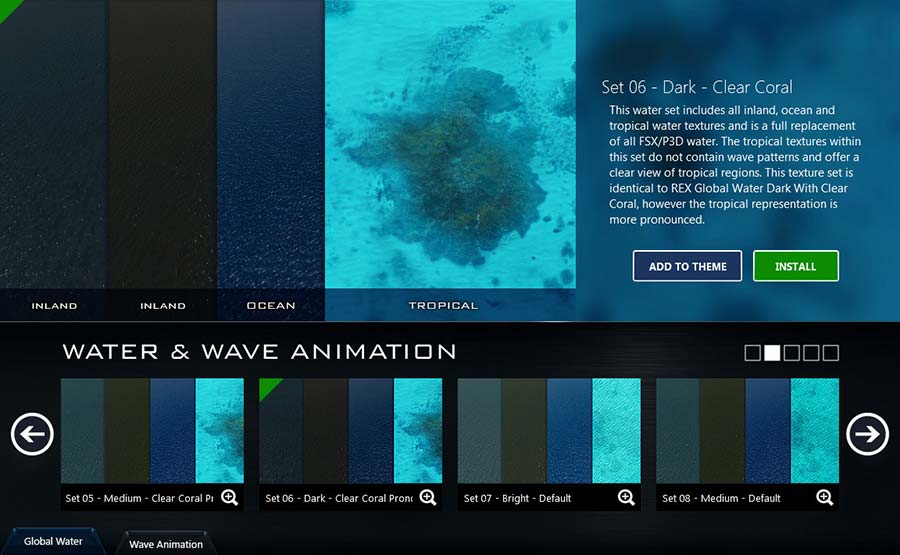Water and wave animation textures for FSX and P3D