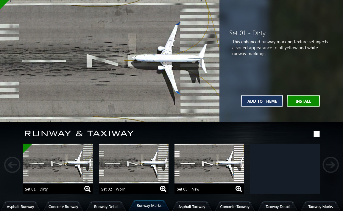 Runway and taxiway textures for FSX and Prepar3D
